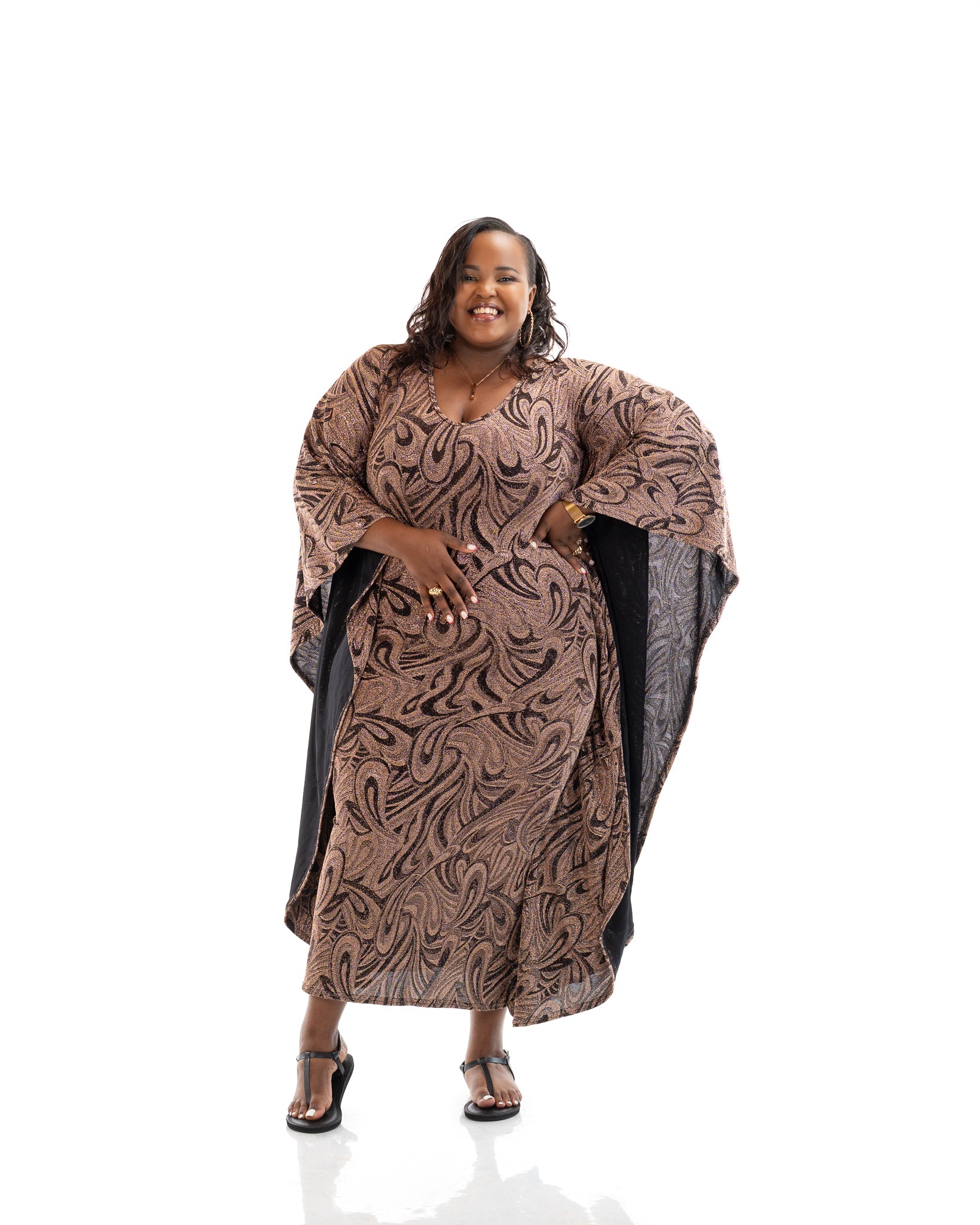 Emirates Maxi Dress in Antique Gold